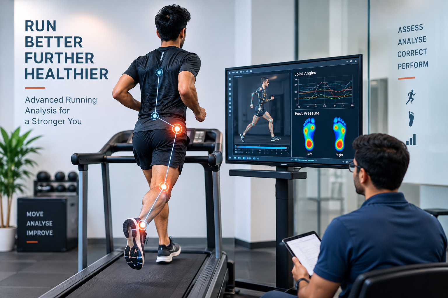 Athlete receiving professional running analysis at The Foot Doctor Hyderabad